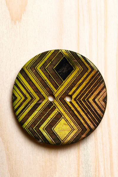 Wooden button — Stock Photo, Image