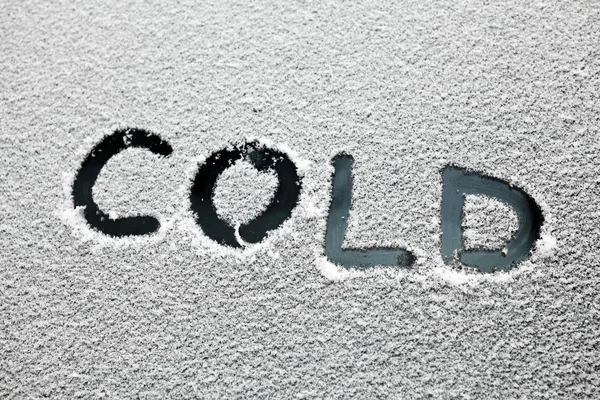 Cold text — Stock Photo, Image