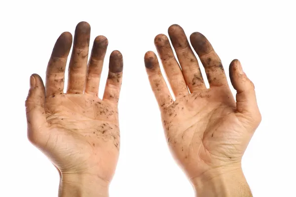 Smutsiga händer — Stockfoto