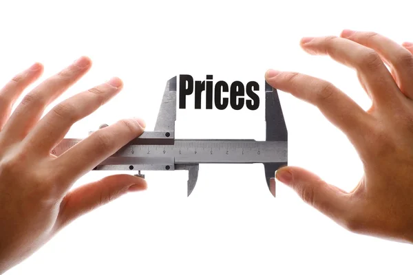 The size of our prices — Stock Photo, Image