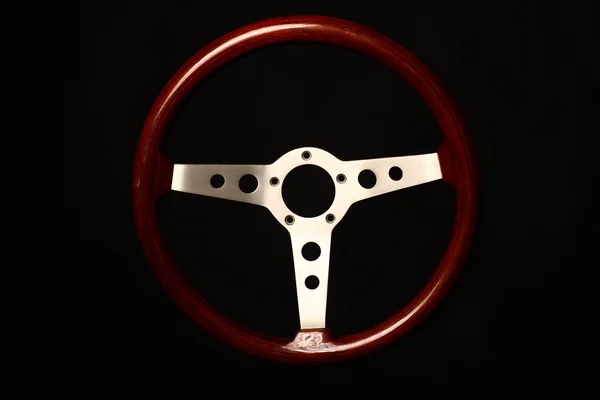 Винтажное рулевое колесо — стоковое фото