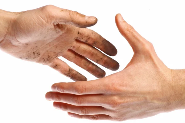 Špinavé handshake — Stock fotografie
