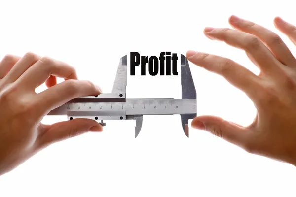 Measuring profit — Stock Photo, Image