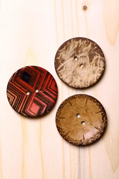 Wooden buttons — Stock Photo, Image