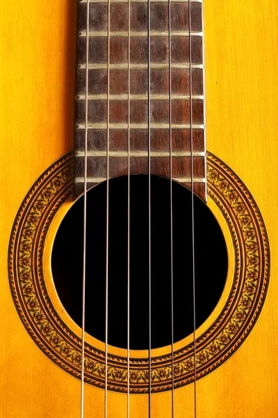 Detalle de guitarra acústica — Foto de Stock