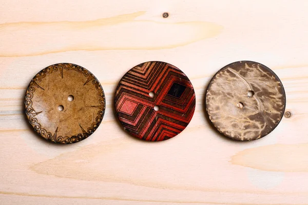 Wooden buttons — Stock Photo, Image