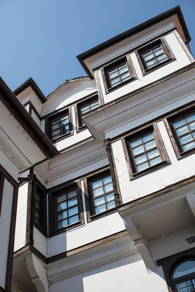 Traditioneel Huis Het Oude Centrum Van Ohrid Noord Macedonië — Stockfoto