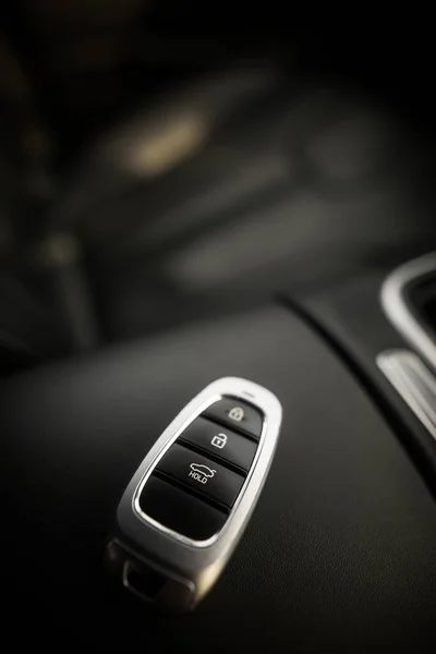 Detailní Záběr Moderní Auto Bezdrátový Klíč — Stock fotografie