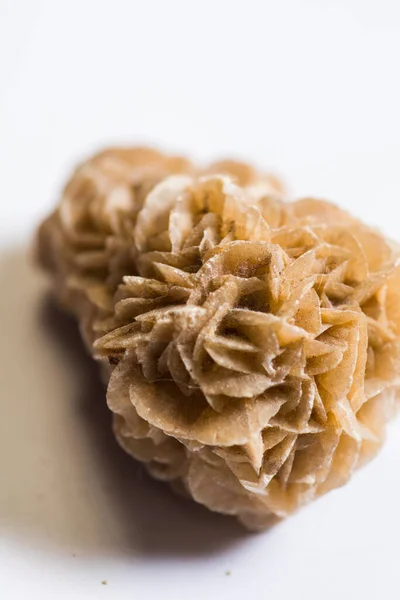 Detailed Photo Desert Rose Natural Mineral Stone Cluster — Stock Photo, Image