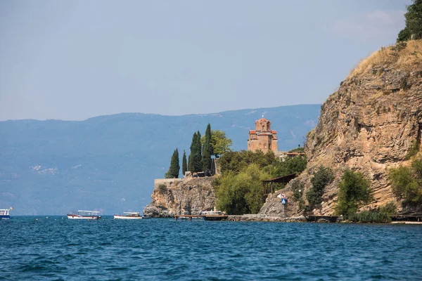カネオの聖ヨハネ神学者教会 マケドニア オリッド湖 — ストック写真