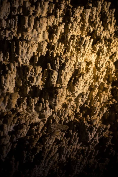 Pequenas Formações Rochosas Parede Uma Caverna — Fotografia de Stock