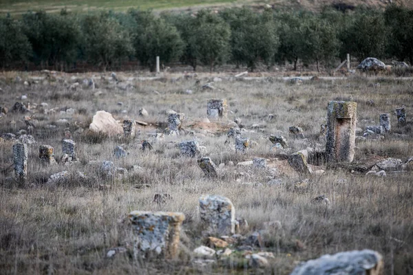 Pietre Tom Musulmane Antico Cimitero Abbandonato — Foto Stock