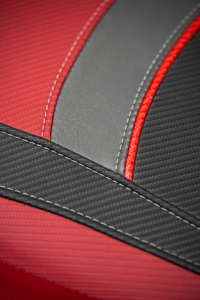 Modern Sport Car Black Red Leather Interior Part Leather Car — Fotografia de Stock