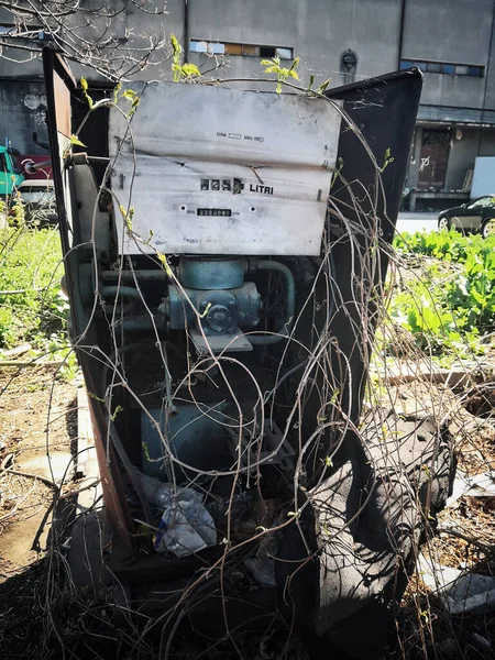 Imagem Perto Uma Bomba Combustível Abandonada — Fotografia de Stock