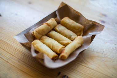 Kızarmış Çin Geleneksel Çin börekleri.