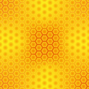 Soyut, bal renkli ve altıgen mozaik desenli. Altın çerçeveler sarı altın rengi arkaplan.