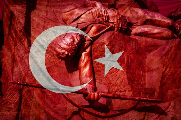 Výročí a oslava založení turecké republiky a vítězství — Stock fotografie