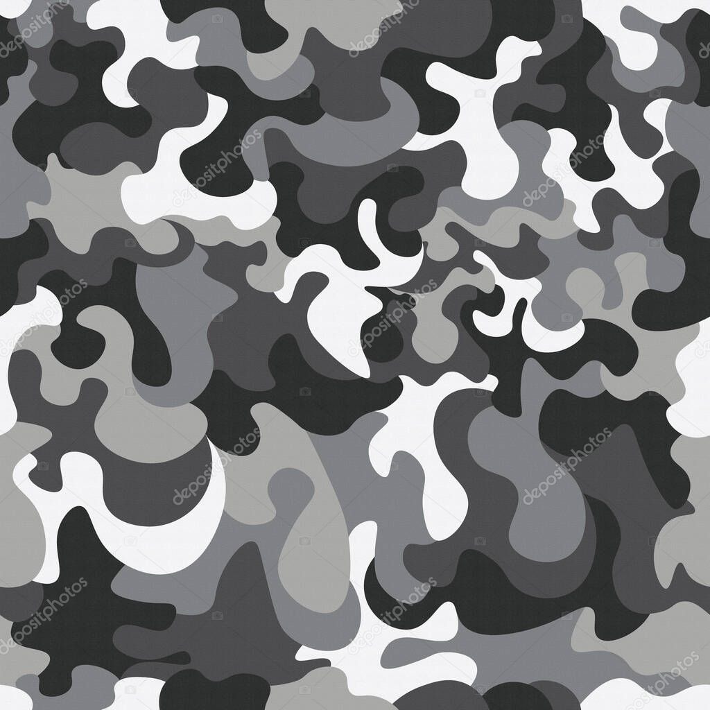 Camouflage seamless pattern. Abstract modern military background for army textile and clothing.
