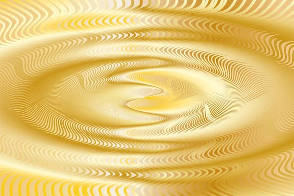 Welliges und flüssiges Gold-Texturmuster. Vektor-Illustration des wellenförmigen Goldeffekts. — Stockvektor
