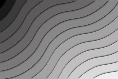Dalgalı ve geometrik çizgiler soyut arkaplan, siyah ve gri çizgi şekilleri.