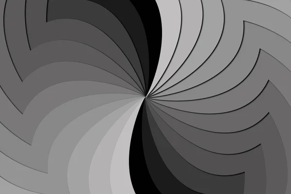 Vlnité a geometrické čáry texturované abstraktní pozadí, černošedé tvary přechodových čar. — Stock fotografie