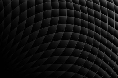 Simetrik ve elmas şekilli soyut desenli arka plan, siyah ve gri eğimli şekiller.