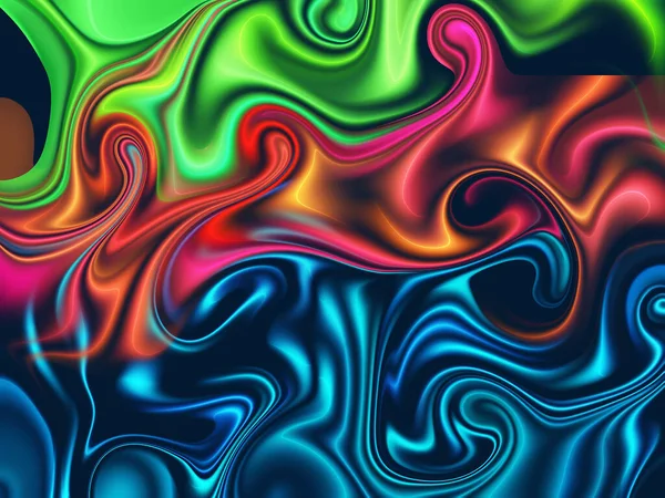 Abstrakter, farbenfroher, wirbelnder und glühender Neon-Rauch strukturierter Hintergrund. — Stockfoto