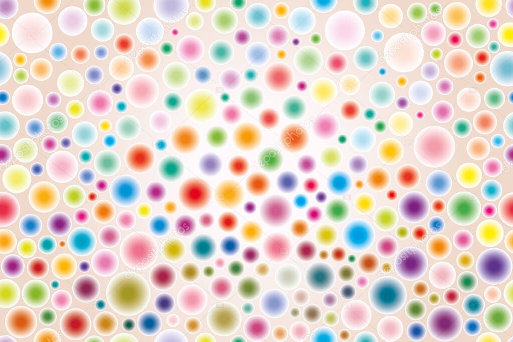 Vector illustration drawing of Spectral multicolored balls. Abstract seamles pattern and textures. colrful polychrome segment