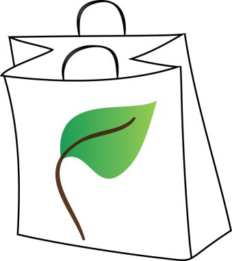 Ekoloji sembolü ile çanta