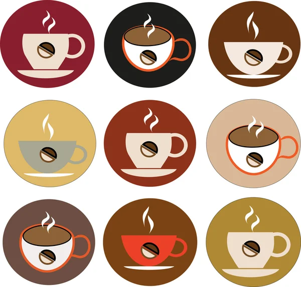 Cups of coffee — Stock Vector