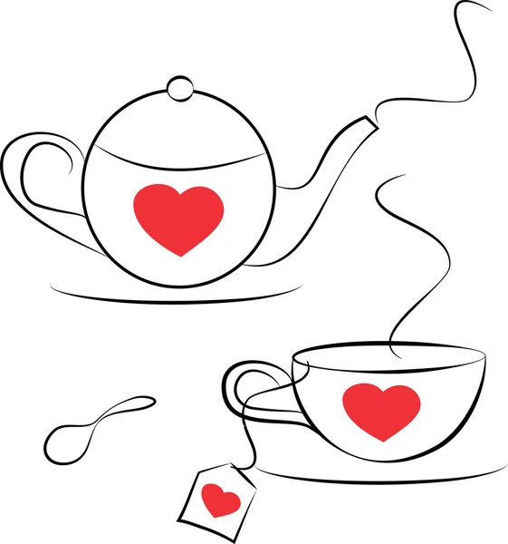 Zestaw do herbaty Ilustracja Stockowa