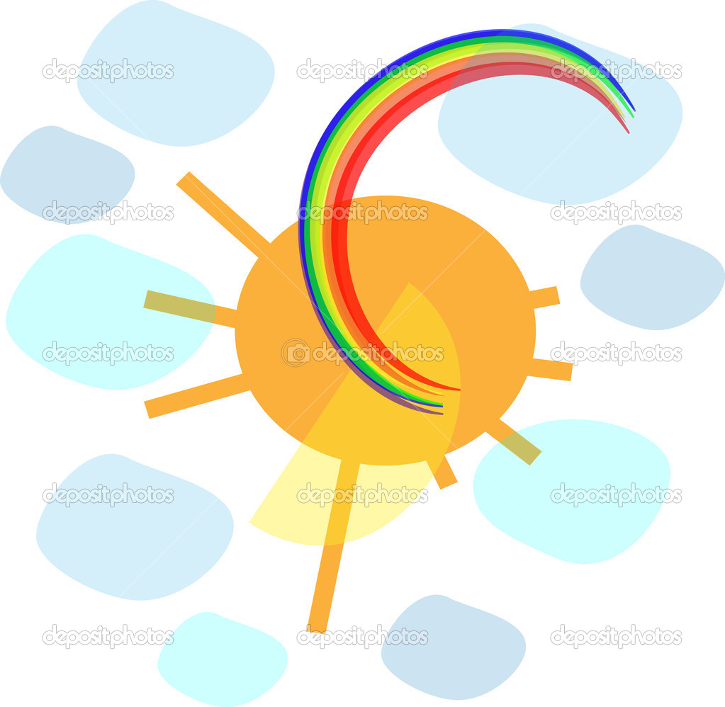 Sun with rainbow
