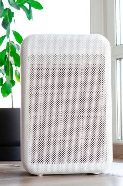 Evdeki toz ve PM2.5 HEPA ve virüsü filtre ve temizleme için, temiz hava ve sağlıklı yaşam için, Hava Kirliliği Konsepti