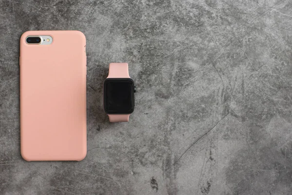 Kropivnicky Ukraine May 2019 Black Apple Watch Pink Bracelet Next — Stock Photo, Image