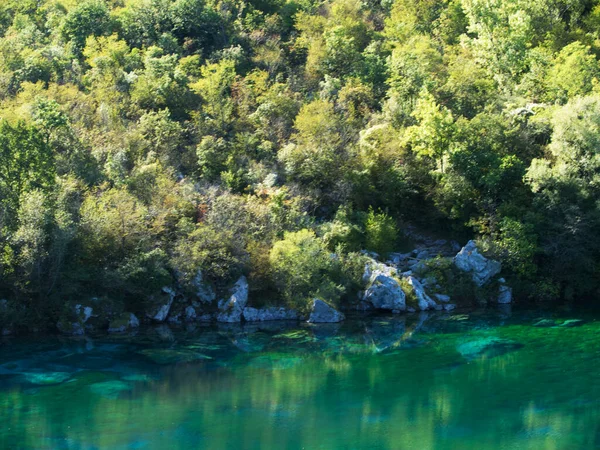 Kristallklares Wasser Cornino See Forgaria Nel Friuli Udine Italien — Stockfoto