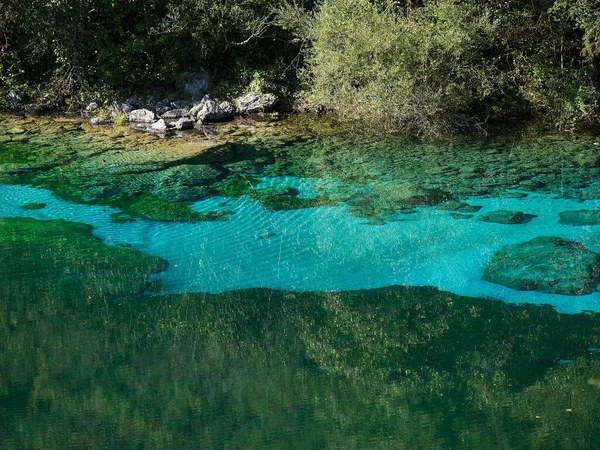 Kristalhelder Water Aan Het Cornino Meer Forgaria Nel Friuli Udine — Stockfoto