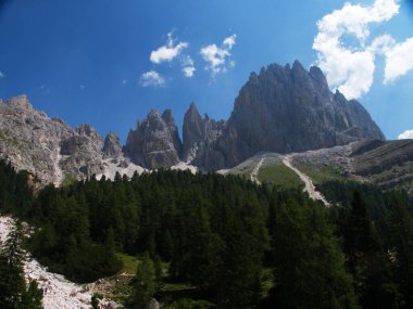 walking in val di fassa, trentino alto adige, italy