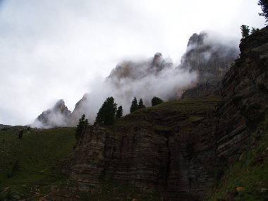 walking in val di fassa, trentino alto adige, italy