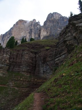 walking in val di fassa, trentino alto adige, italy