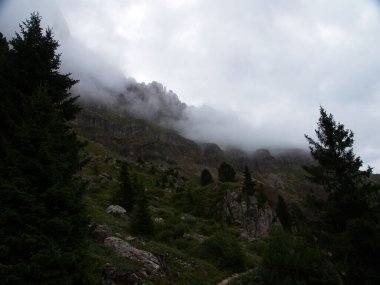 walking in val di fassa, trentino alto adige, italy