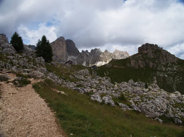 Walking Val Fassa Trentino Alto Adige Italy — 스톡 사진