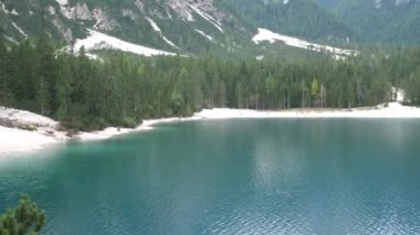 Braies lake is a wonderful place in Trentino Alto Adige, Italy