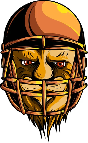 Illustration vectorielle du chef d'équipe de football casque — Image vectorielle