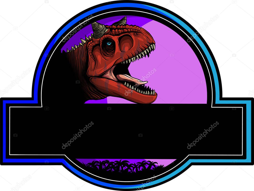 World of Dinosaurs logo vector.