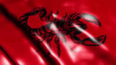 Video Kırmızı Akrep bayrağın üstünde