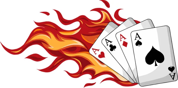 Jugar Las Cartas Arregladas Forma Abanico — Vector de stock