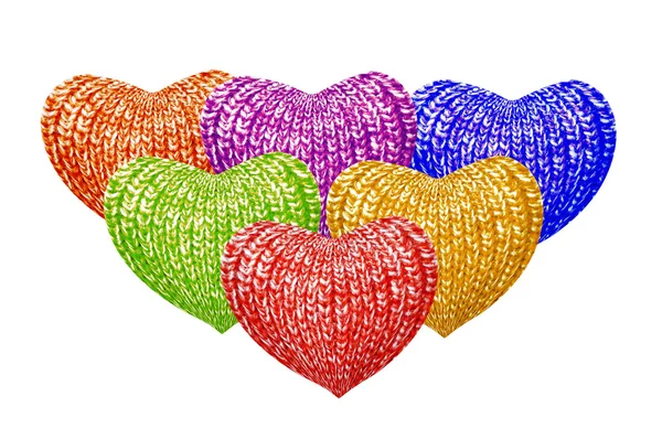 Corazones multicolores — Foto de Stock