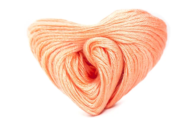 Καρδιά ροζ κουβάρι — Φωτογραφία Αρχείου