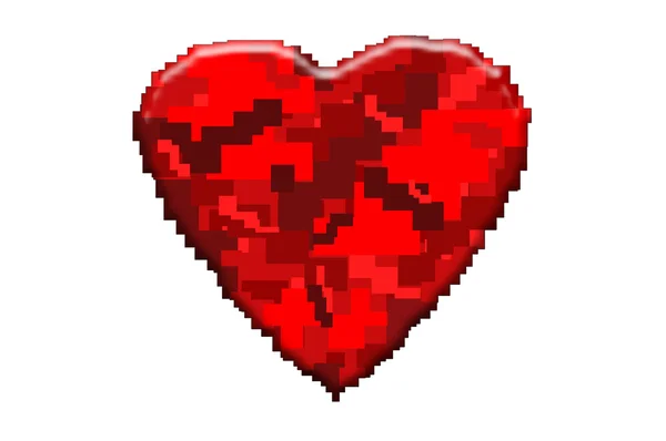 Cuore Pixelato — Foto Stock