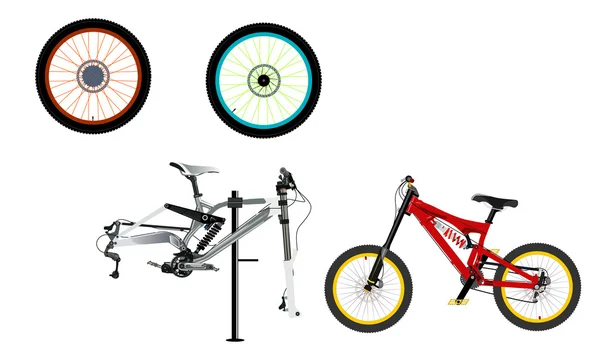 自行车零件 — 图库矢量图片